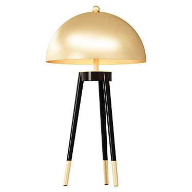 Elegant Gold & Black Table Lamp 3D model image 1 