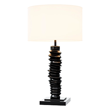 Elegant Bronze Finish Table Lamp 3D model image 1 
