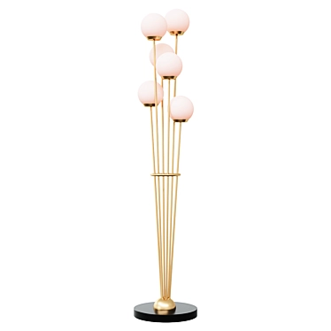 Eichholtz Luxe Brass Floor Lamp 3D model image 1 