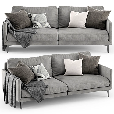 CENTQUATRE Duvivier Canapes: Elegant Sofa for Modern Living 3D model image 1 