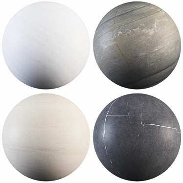 Modern Sandstone Collection: Beauty Gray, Way Shine, Core White, Prospect Beige 3D model image 1 