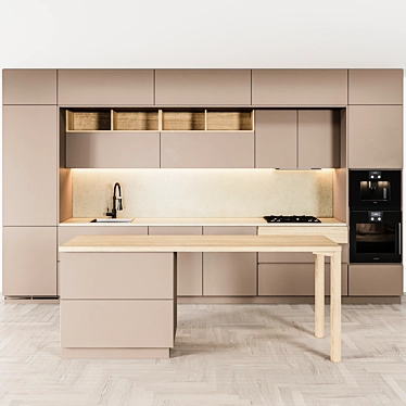 Sleek and Stylish Kitchen Upgrade 3D model image 1 