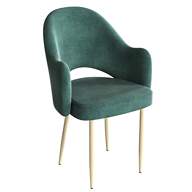 Cleo Metal-Light Upholstered Chair 3D model image 1 