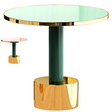 Modern Brass Side Table - Moanne RIO 3D model image 1 