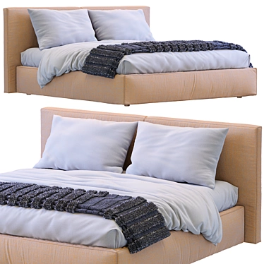 Sleek Flexteam Bed MILLER 2013 3D model image 1 