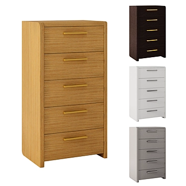 ADEL Gradation Chest of Drawers 3D model image 1 