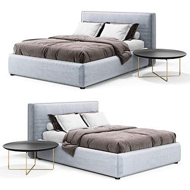 Flexteam Ray Bed: Modern and Versatile 3D Furniture 3D model image 1 
