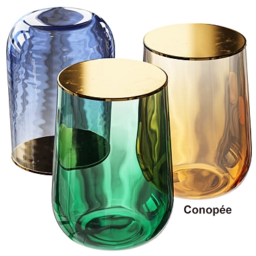 Conopée Glass Side Table: Stylish & Versatile 3D model image 1 