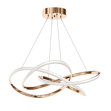 Twisted Chandelier: Stylish & Affordable Lighting Solution 3D model image 1 