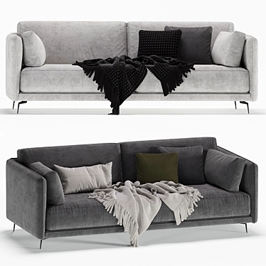 Elegant DItre Italia Krisby Sofa 3D model image 1 