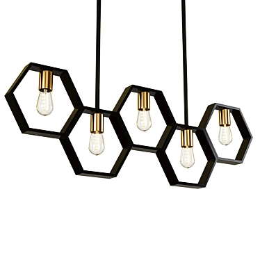 Elegant Darke Linear Chandelier 3D model image 1 