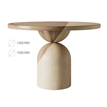 Sleek Bell Table by The WoodRoom 3D model image 1 