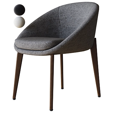 Modern Elegance: Lido Dining Chair 3D model image 1 