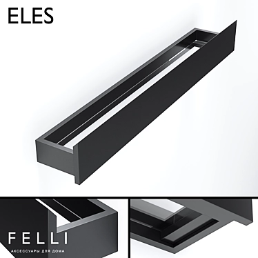 FELLI ELES "OM" - Stylish Solid Surface Shelf 3D model image 1 