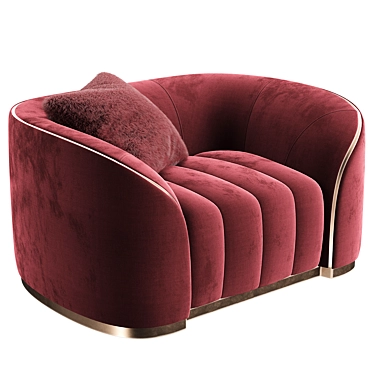 Glamour Italian Pierre Armchair 3D model image 1 