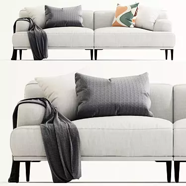 Modern Quartz Sofa: Compact & Stylish 3D model image 1 