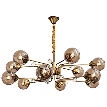 Globe Metal Chandelier: Modern Elegance 3D model image 1 