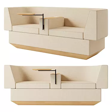 Brick-inspired Sofa: Sleek Design 3D model image 1 