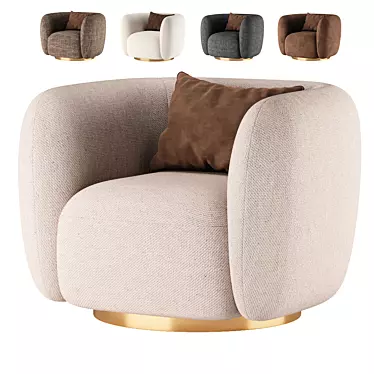Roxy Swivel Chair: Sleek and Stylish Design 3D model image 1 