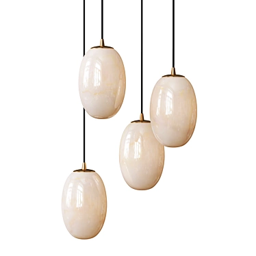 Sleek LOU Ceiling Lamp | Modern Design 3D model image 1 