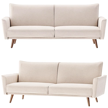 Isabelle Convertible Sofa: Stylish and Space-Saving 3D model image 1 