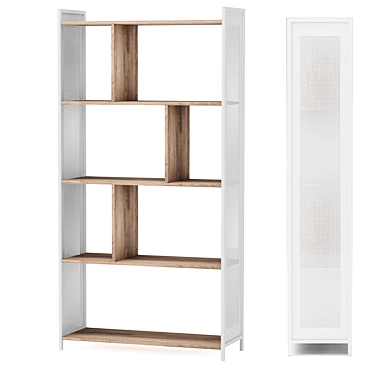 Oslo White Shelving - Stylish Storage Solution 3D model image 1 