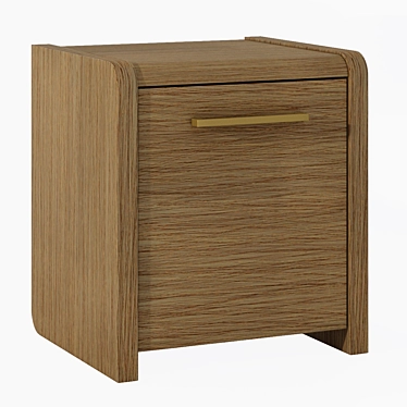 Adel Collection Oak Bedside Table 3D model image 1 