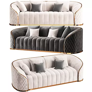 Elegant Pierre Sofa: Stylish and Spacious 3D model image 1 