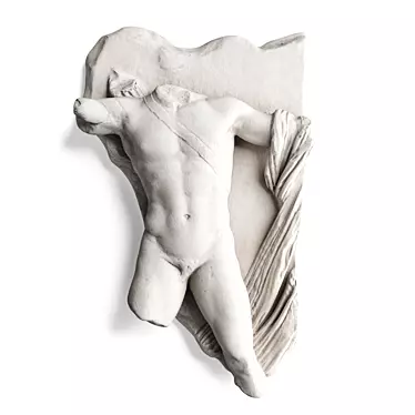 Majestic Greek Hero Relief 3D model image 1 