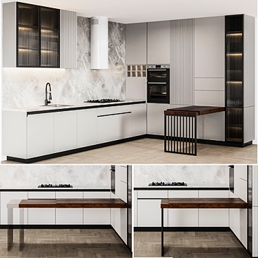 Modern Kitchen 2015 3D model image 1 