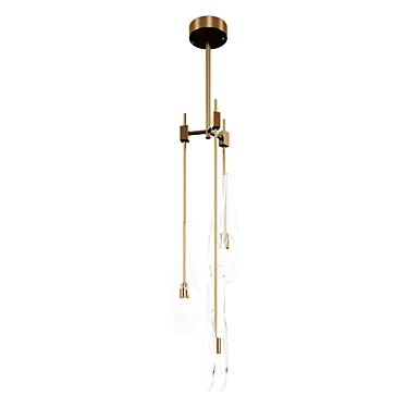 Elegant Bellano Chandelier With Clear Glass 3D model image 1 