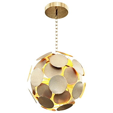 Elegant Vintage Brass Chandelier 3D model image 1 