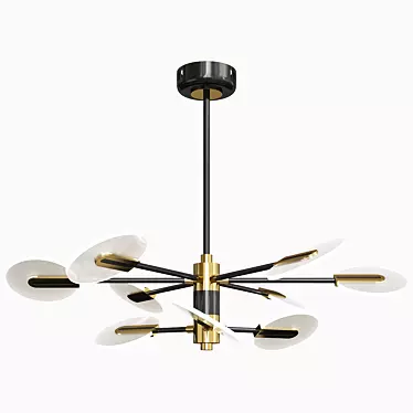 Elegant Black & Gold Sputnik 3D model image 1 