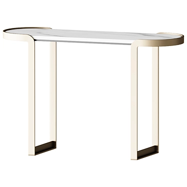 Eichholtz Fabio Console: Barcelona Marble & Brushed Brass 3D model image 1 