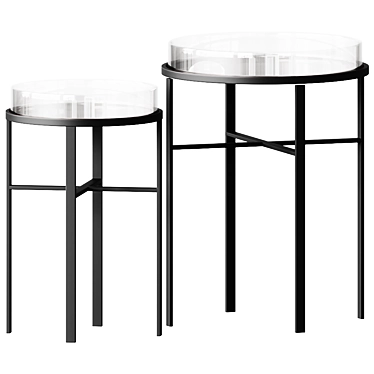 Eichholtz Hoxton Bronze Side Tables 3D model image 1 