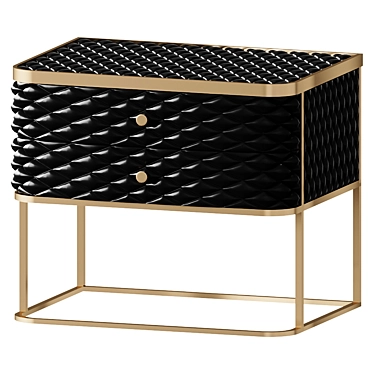 Elegant Monfort Bedside Table 3D model image 1 