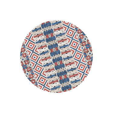 Title: Sophisticated Round Wool Rug 3D model image 1 