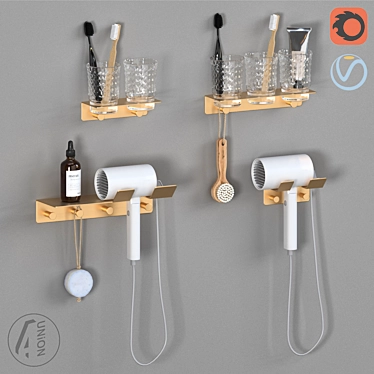 Title: Versatile Hooked Shelves 3D model image 1 