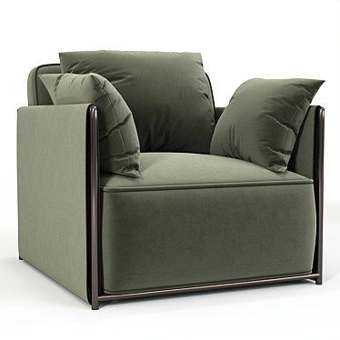 DODO | Velvet Armchair: Modern Elegance 3D model image 1 