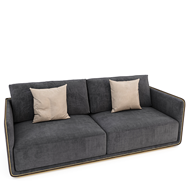 Modern Denning Sofa: Contemporary Style & Comfort 3D model image 1 