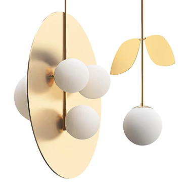 Elegant Sphere Pendant Lamps 3D model image 1 