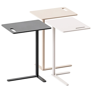 Modern Side Table with Trailer-Inspired Design 3D model image 1 