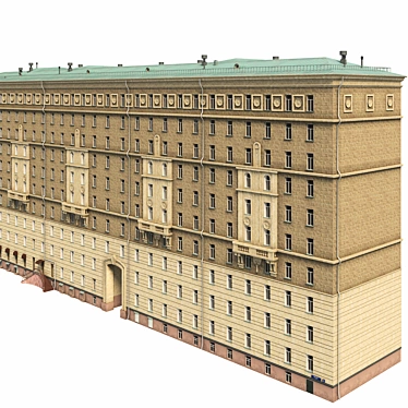 Soviet Era Residential Building 3D model image 1 