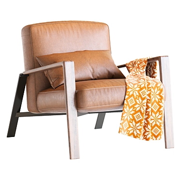 Elegant Nicoline Armchair: Contemporary Luxury for Your Home 3D model image 1 