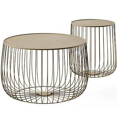 Cosmo Flat Cage Coffee Table 3D model image 1 