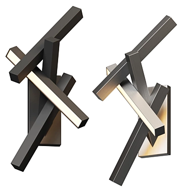 Title: Chaos Modern Forms Wall Sconce 3D model image 1 