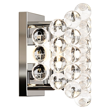 Elegant Nickel Finish Wall Lamp 3D model image 1 