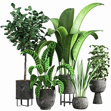 Sleek Indoor Plant Stand 3D model image 1 