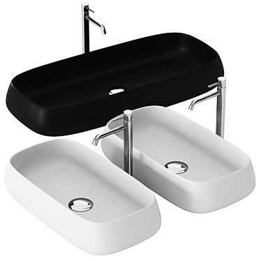 Nur Lavabo Washbasin: Modern Elegance 3D model image 1 