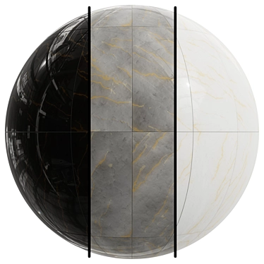 4K Slab Marble Tile Set | PBR | 3 Colors 3D model image 1 